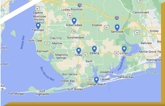 Alabama service map