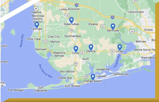 Alabama service map